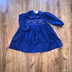 Petit Ami smocked dress with collar